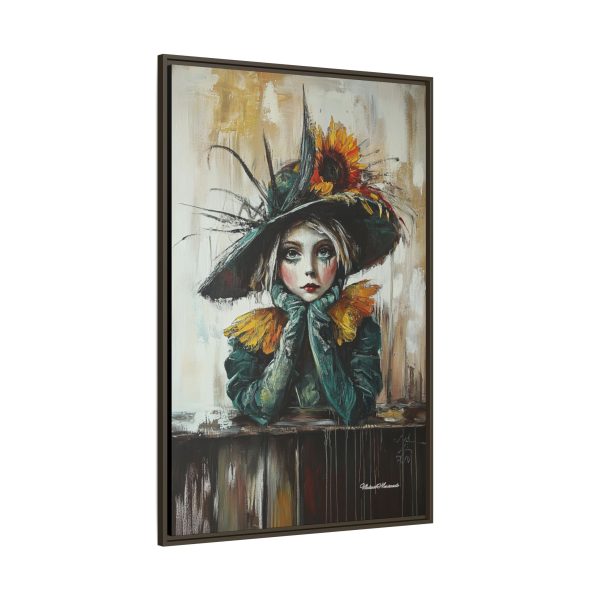 Framed Art Print: Whimsical Girl in Hat, Colorful Wall Decor for Home, Unique Gift, Art Lover's Collection, Feminine Aesthetic, Home [...] - Image 30