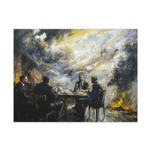 Canvas Art Print, Dinner Gathering Wall Decor, Gallery Wall, Home Decoration, Unique Gift for Art Lovers