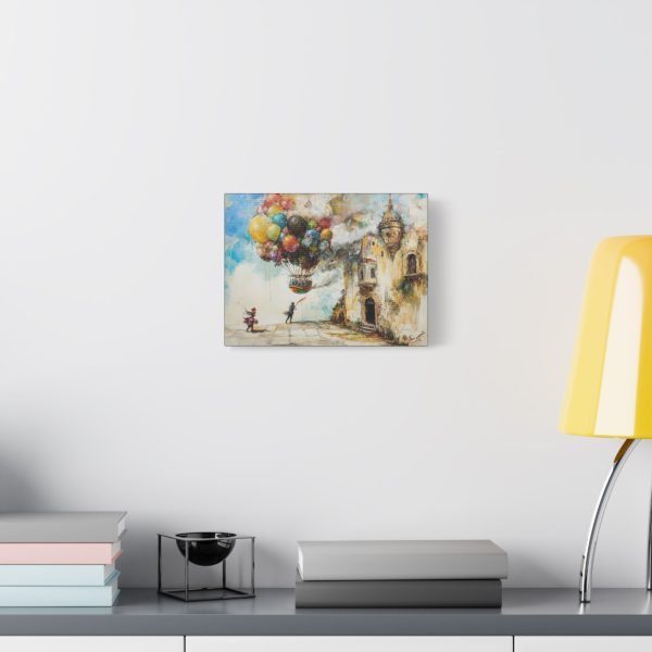 Satin Canvas Wall Art, Whimsical Balloon Adventure Print, Home Décor, Gift for Art Lovers, Nursery Room Decoration, Birthday Gift, [...] - Image 3
