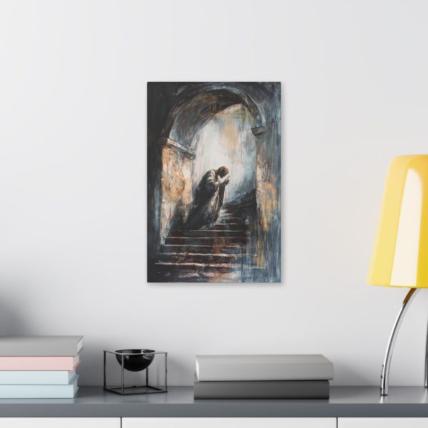Classic Stretched Canvas Wall Art, Emotional Staircase Painting, Home Decor, Gothic Art, Gift for Art Lovers - Image 7