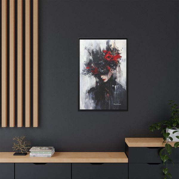 Framed Wall Art, Matte Canvas Print, Abstract Art, Home Decor, Gift for Art Lovers, Black and Red Aesthetic - Image 8