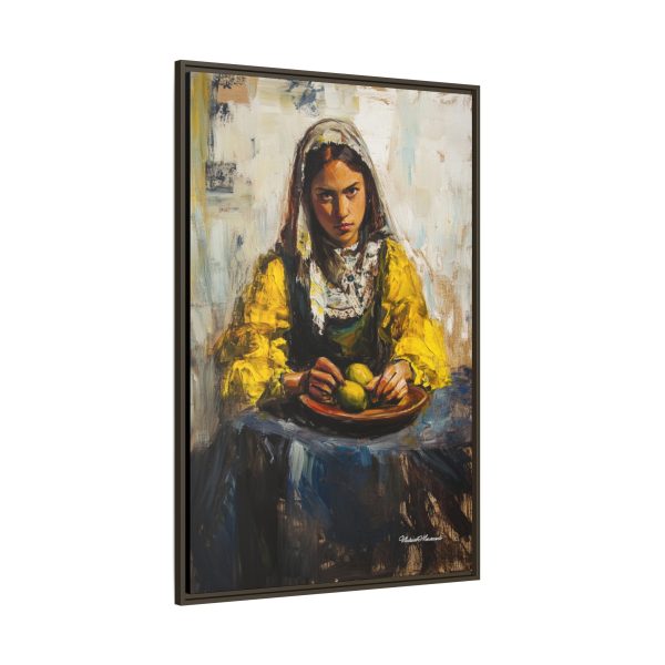 Framed Matte Canvas Art - Emotionally Striking Woman with Fruit, Home Decor, Wall Art, Gift for Art Lovers, Gallery Wall Decoration - Image 30