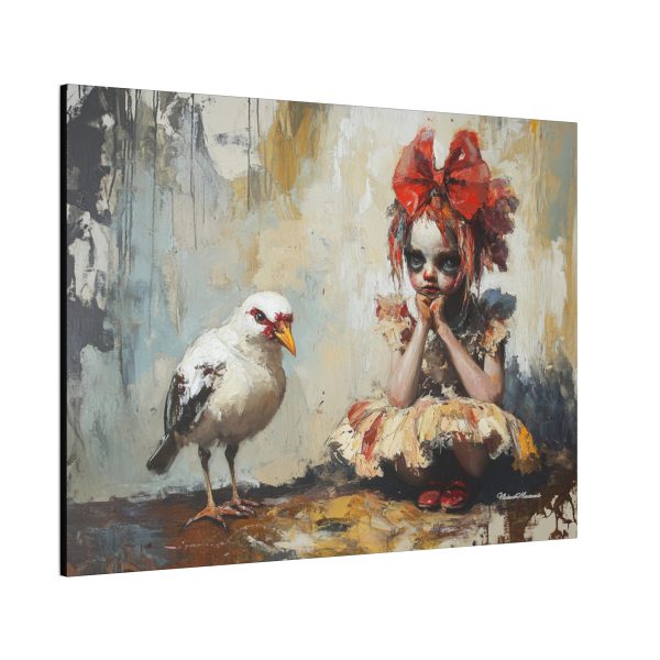 Whimsical Canvas Art Print, Playful Wall Decor, Unique Gift for Art Lovers, Gallery Style, Child and Bird Illustration - Image 2