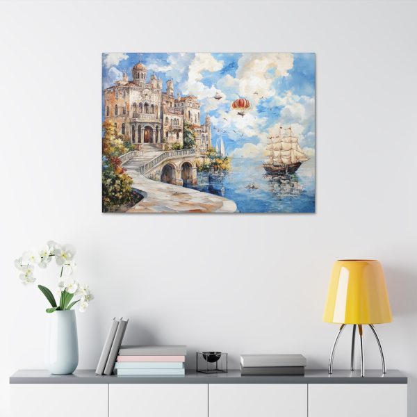 Coastal Castle Canvas Wall Art, Nautical Home Decor, Ocean Landscape Print, Room Decoration, Gift for Beach Lovers, Art for Living Room - Image 7