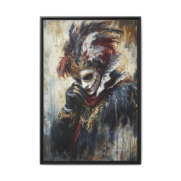 Matte Canvas Wall Art, Multi-color Framed Artwork, Gothic Home Decor, Mysterious Masquerade Print, Unique Gift for Art Lovers - Image 5