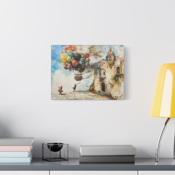Satin Canvas Wall Art, Whimsical Balloon Adventure Print, Home Décor, Gift for Art Lovers, Nursery Room Decoration, Birthday Gift, [...] - Image 7
