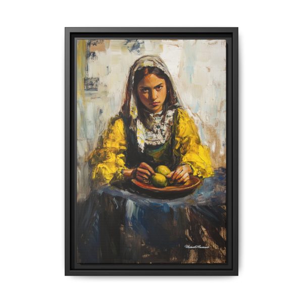 Framed Matte Canvas Art - Emotionally Striking Woman with Fruit, Home Decor, Wall Art, Gift for Art Lovers, Gallery Wall Decoration - Image 37