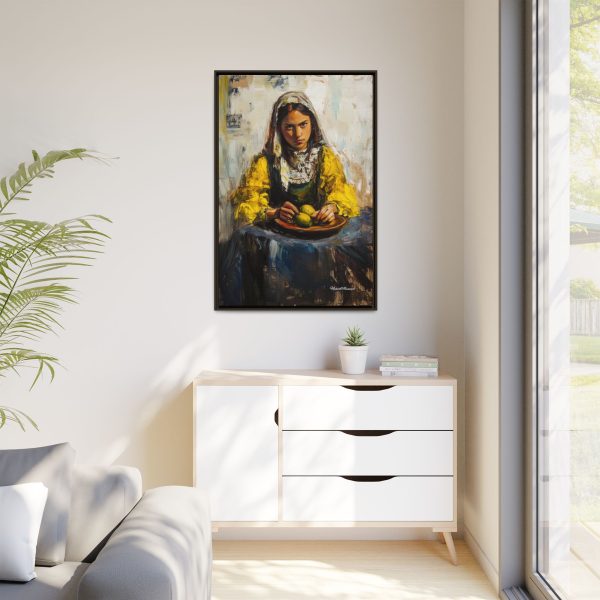 Framed Matte Canvas Art - Emotionally Striking Woman with Fruit, Home Decor, Wall Art, Gift for Art Lovers, Gallery Wall Decoration - Image 31