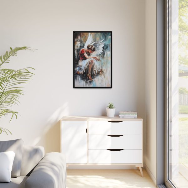 Angel Wings Framed Canvas Art, Inspirational Wall Decor for Home, Serenity Artwork, Gift for Her, Boho Chic Decor, Angel Art Print - Image 7