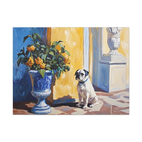 Charming Dog Art Canvas Print, Floral Dog Wall Decor, Pet Lovers Gift, Home Decor, Dog Art, Animal Portrait Wall Art - Image 5
