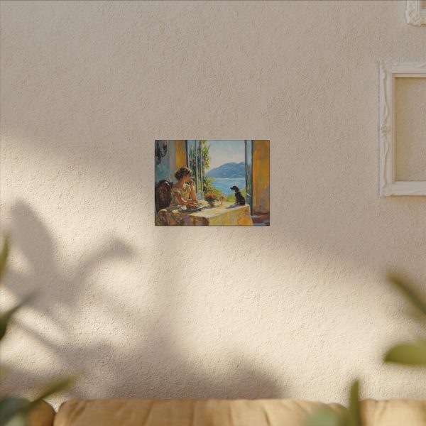 Canvas Art Print, Stretched Wall Decor, Colorful Landscape Painting, Gift for Dog Lovers, Cozy Home Decor - Image 3