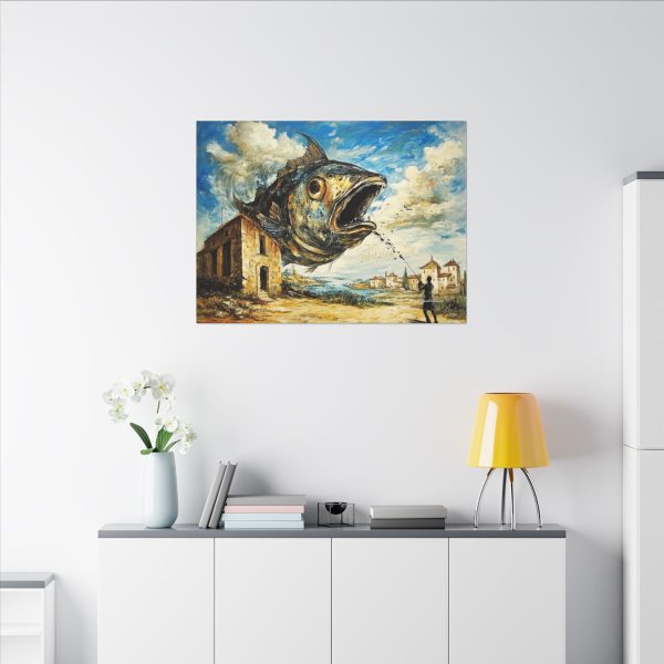 Surreal Fish Canvas Art, Whimsical Home Decor, Unique Gift for Art Lovers, Fantasy Wall Art, Imaginative Home Design - Image 20