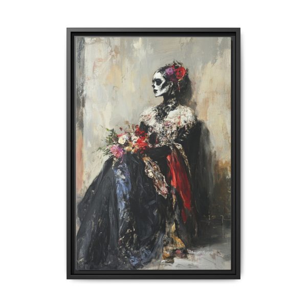 Framed Art Print - Day of the Dead Decor, Colorful Bone Lady Wall Art, Gothic Home Decor, Unique Gift for Holidays - Image 49