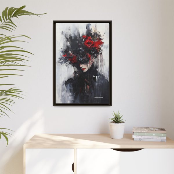 Framed Wall Art, Matte Canvas Print, Abstract Art, Home Decor, Gift for Art Lovers, Black and Red Aesthetic - Image 15