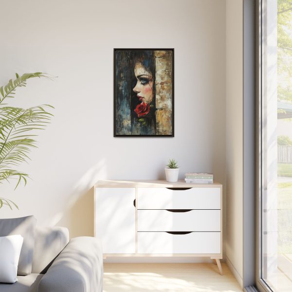 Matte Framed Art Print - Striking Portrait with Rose, Wall Decor, Home Accent, Gift for Art Lovers, Boho Room Decoration - Image 23