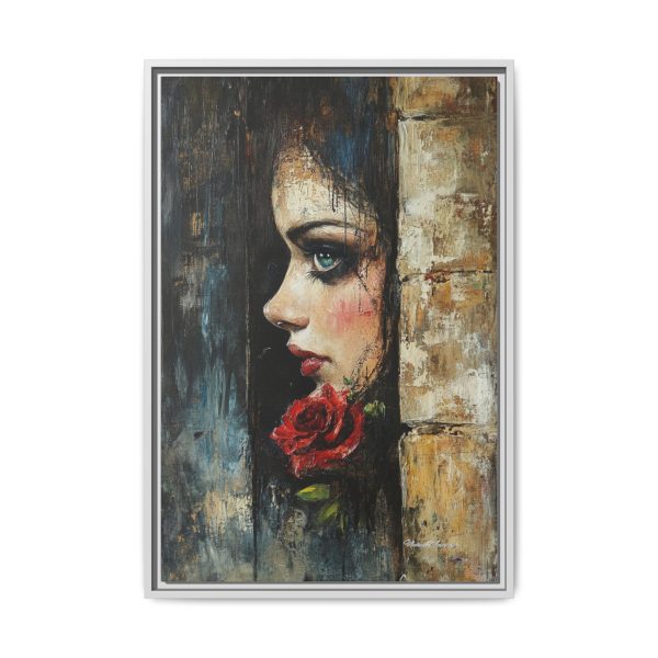 Matte Framed Art Print - Striking Portrait with Rose, Wall Decor, Home Accent, Gift for Art Lovers, Boho Room Decoration - Image 17