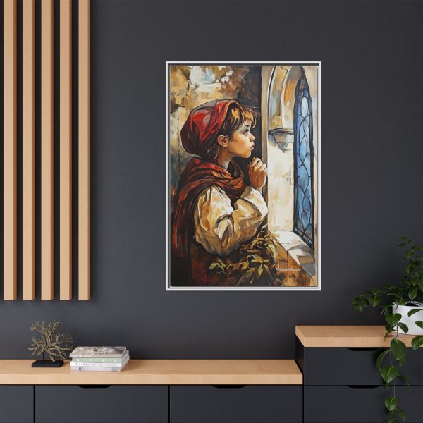 Framed Matte Canvas Art Print - Dreamy Girl in Red Hood, Wall Decor, Unique Gift, Home Aesthetics, Art for Living Room, Bedroom Decor - Image 36