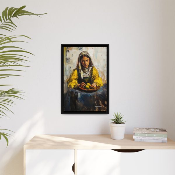 Framed Matte Canvas Art - Emotionally Striking Woman with Fruit, Home Decor, Wall Art, Gift for Art Lovers, Gallery Wall Decoration - Image 51