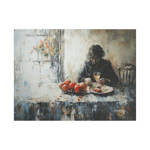 Stretched Canvas Art: Cozy Kitchen Scene, Home Decor, Wall Art, Gift for Art Lovers, Dining Room Accent, Unique Art Piece