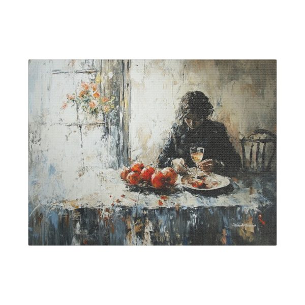 Stretched Canvas Art: Cozy Kitchen Scene, Home Decor, Wall Art, Gift for Art Lovers, Dining Room Accent, Unique Art Piece