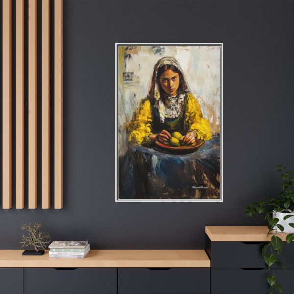 Framed Matte Canvas Art - Emotionally Striking Woman with Fruit, Home Decor, Wall Art, Gift for Art Lovers, Gallery Wall Decoration - Image 36