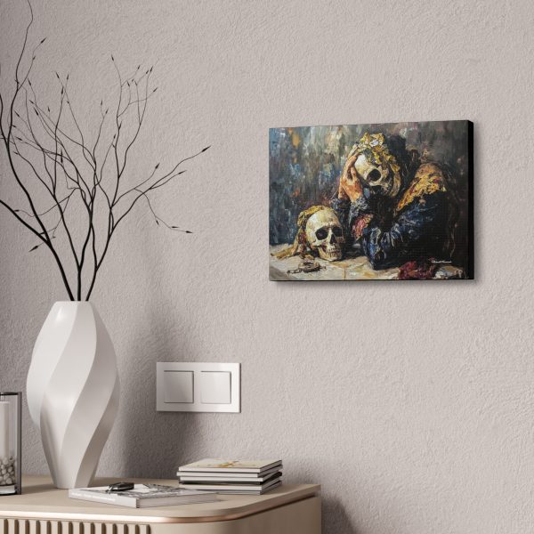 Skull Art Canvas Print, Memento Mori Wall Décor, Thought-Provoking Home Art, Gothic Themed Living Room Accent, Unique Gift Idea - Image 4