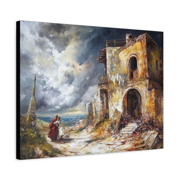 Rustic Canvas Wall Art, Vintage Landscape, Home Decor, Gift for Art Lovers, Coastal Vibes, Dramatic Scene - Image 10