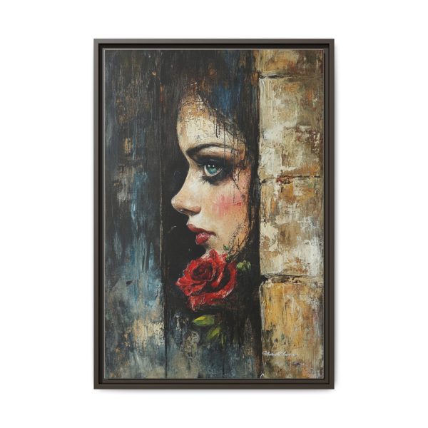 Matte Framed Art Print - Striking Portrait with Rose, Wall Decor, Home Accent, Gift for Art Lovers, Boho Room Decoration - Image 13