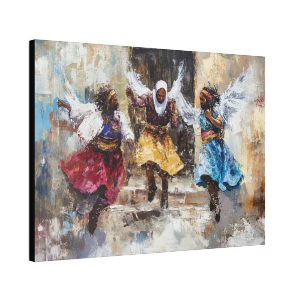 Whimsical Angelic Dance Canvas Print, Vibrant Wall Art, Bohemian Home Decor, Gift for Art Lovers, Ethnic Inspired Artwork - Image 6