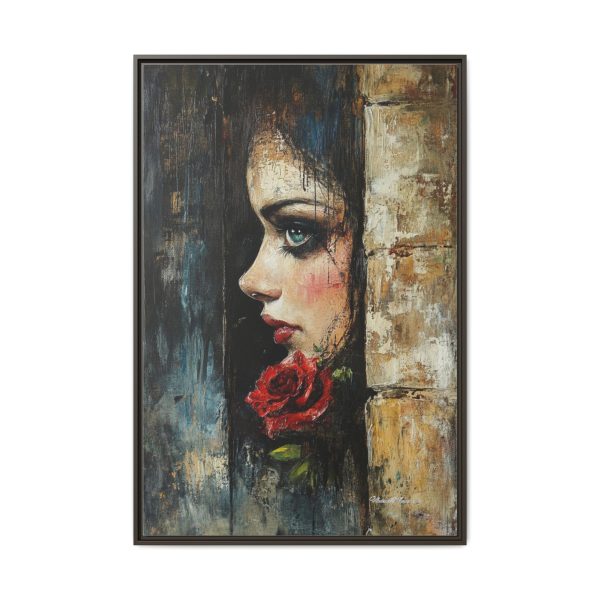 Matte Framed Art Print - Striking Portrait with Rose, Wall Decor, Home Accent, Gift for Art Lovers, Boho Room Decoration - Image 29
