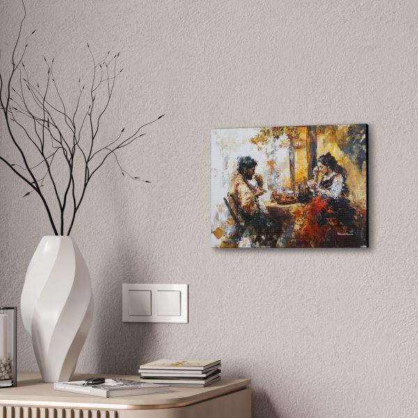 Rustic Canvas Wall Art, Cozy Home Décor, Vintage Painting, Bohemian Living Room, Gift for Art Lovers - Image 4
