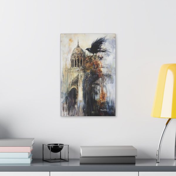 Urban Raven Canvas Art, Modern Wall Decor, Bird Canvas, Nature Artwork, Home Aesthetic, Gift for Bird Lovers - Image 7