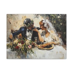 Romantic Wedding Canvas Art, Perfect for Home Decor, Anniversary Gift, Wedding Gift, Love Wall Art, Canvas Painting