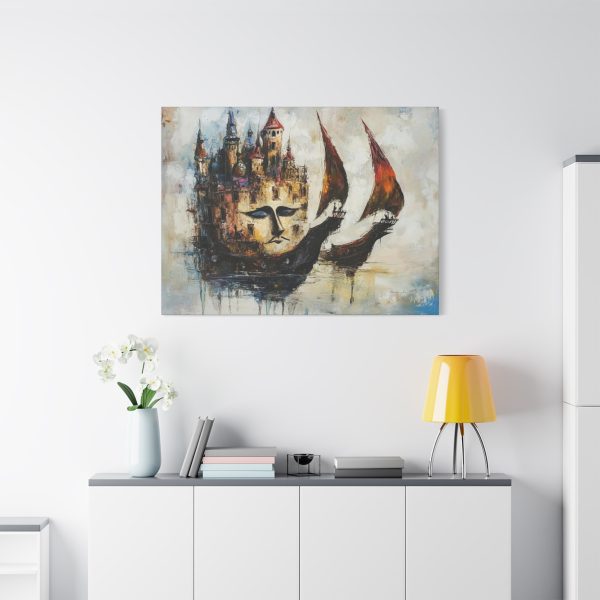 Artistic Canvas Wall Art, Abstract Home Decor, Fantasy Landscape Painting, Unique Gift for Art Lovers, Nautical Theme Wall Decor, [...] - Image 23