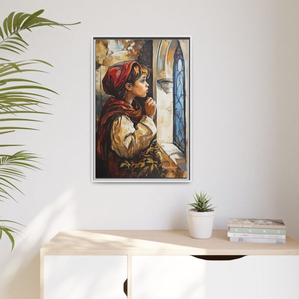 Framed Matte Canvas Art Print - Dreamy Girl in Red Hood, Wall Decor, Unique Gift, Home Aesthetics, Art for Living Room, Bedroom Decor - Image 19