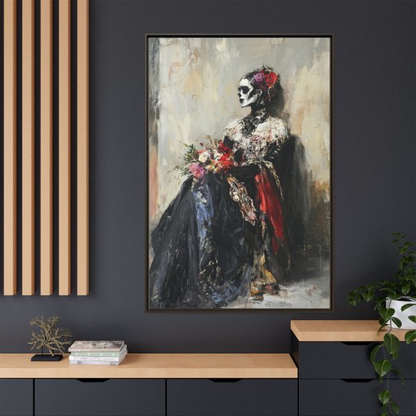 Framed Art Print - Day of the Dead Decor, Colorful Bone Lady Wall Art, Gothic Home Decor, Unique Gift for Holidays - Image 68