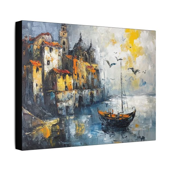 Satin Canvas Wall Art, Serene Coastal Landscape, Home Decor, Nautical Wall Art, Gift for Art Lovers, Contemporary Art - Image 6