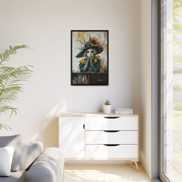 Framed Art Print: Whimsical Girl in Hat, Colorful Wall Decor for Home, Unique Gift, Art Lover's Collection, Feminine Aesthetic, Home [...] - Image 23