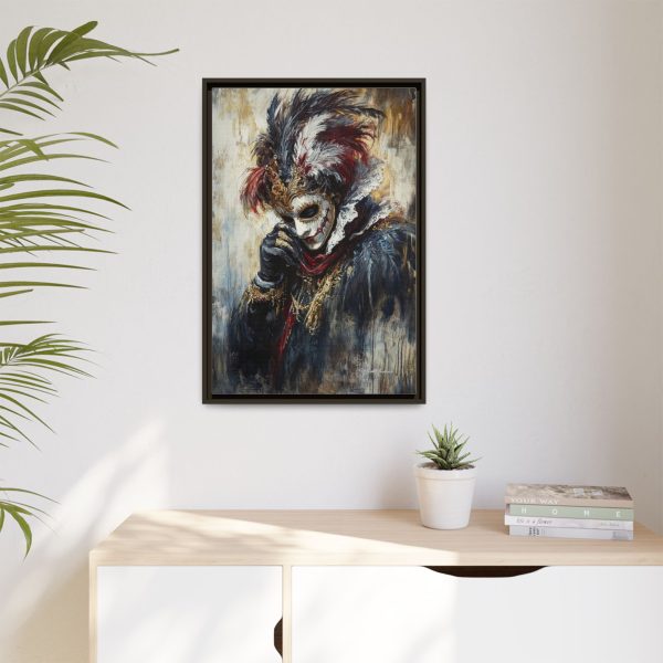 Matte Canvas Wall Art, Multi-color Framed Artwork, Gothic Home Decor, Mysterious Masquerade Print, Unique Gift for Art Lovers - Image 15