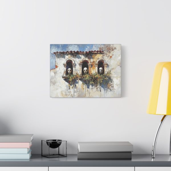 Artistic Skull Canvas Wall Art, Unique Home Decor, Gothic Style Wall Hanging, Modern Art Print, Perfect for Halloween or Conversations - Image 7