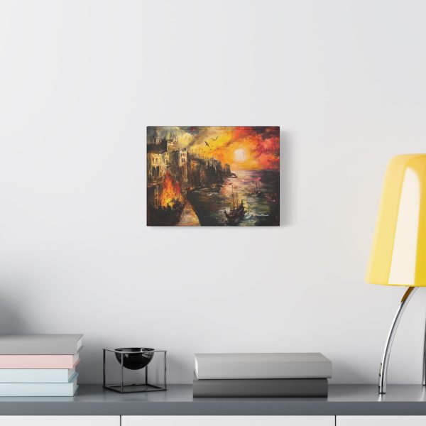 Stretched Canvas Art Print, Sunset Seascape, Wall Decor, Home Gift, Nautical Decorations, Art for Living Room, Sunset Wall Art - Image 3