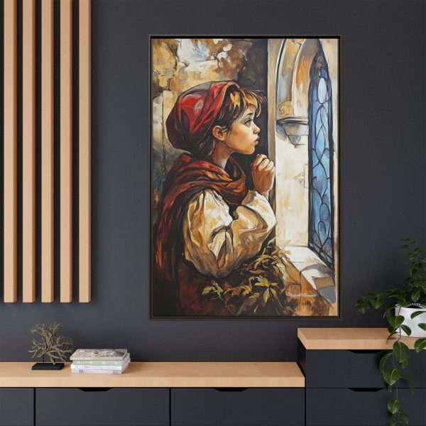 Framed Matte Canvas Art Print - Dreamy Girl in Red Hood, Wall Decor, Unique Gift, Home Aesthetics, Art for Living Room, Bedroom Decor - Image 68