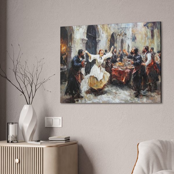 Celebratory Canvas Wall Art, Vibrant Party Scene, Home Decor, Unique Gift, Art for Celebration, Wall Hanging - Image 8