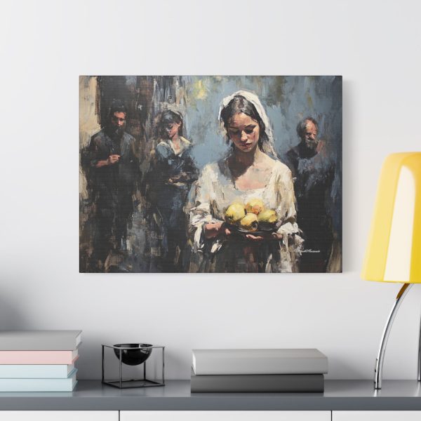 Elegant Stretched Canvas Art - Woman with Lemons - Wall Decor, Home Decoration, Art Piece, Gift for Art Lovers, Living Room Accent - Image 11