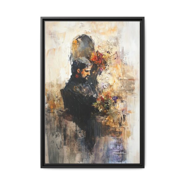 Framed Canvas Art Print, Abstract Wall Decor, Elegant Home Accent, Gift for Art Lovers, Gallery Wall Piece, Contemporary Design