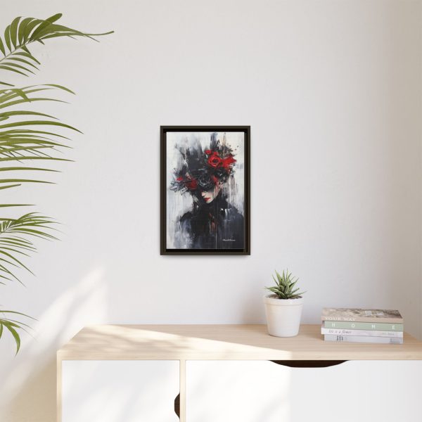 Framed Wall Art, Matte Canvas Print, Abstract Art, Home Decor, Gift for Art Lovers, Black and Red Aesthetic - Image 43