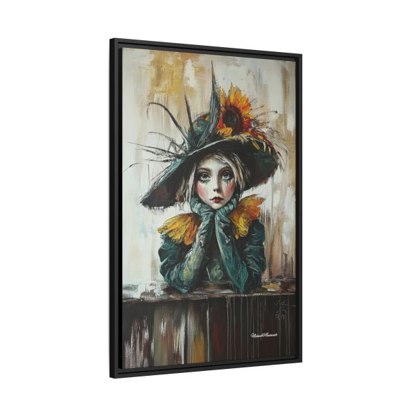 Framed Art Print: Whimsical Girl in Hat, Colorful Wall Decor for Home, Unique Gift, Art Lover's Collection, Feminine Aesthetic, Home [...] - Image 6