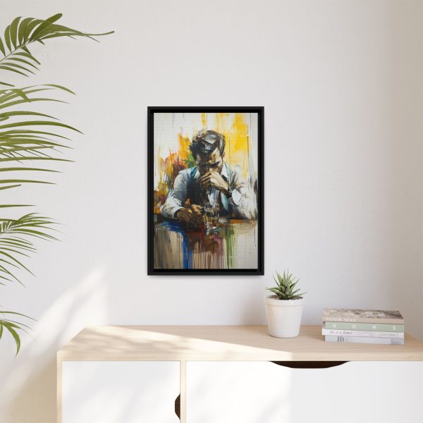 Framed Wall Art - Contemplative Man with Drink, Modern Home Decor, Stylish Gift, Thoughtful Art Piece, Artistic Decor for Living Room - Image 51