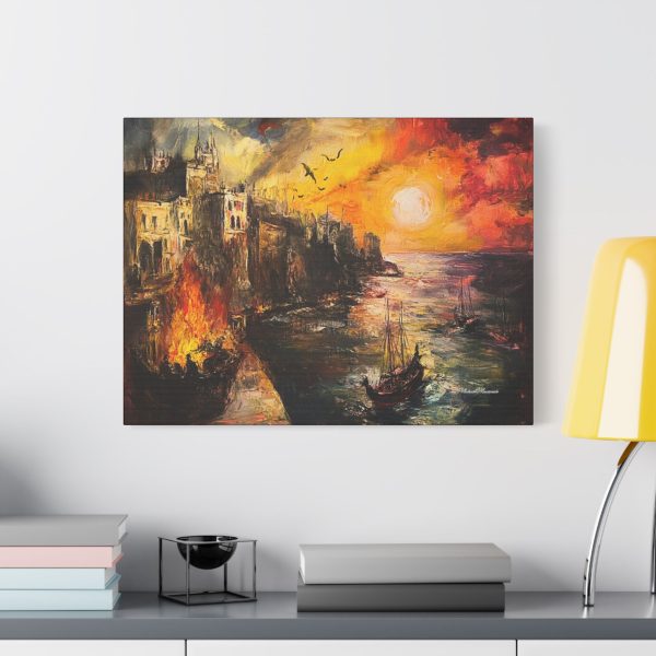 Stretched Canvas Art Print, Sunset Seascape, Wall Decor, Home Gift, Nautical Decorations, Art for Living Room, Sunset Wall Art - Image 11