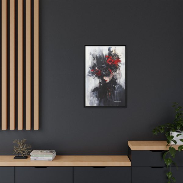 Framed Wall Art, Matte Canvas Print, Abstract Art, Home Decor, Gift for Art Lovers, Black and Red Aesthetic - Image 4
